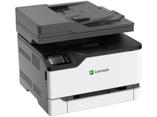 Imprimante multifonction Lexmark CX331adwe vue de trois quarts avec chargeur automatique de documents