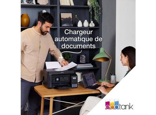 Epson EcoTank ET-4800 utilisée avec son chargeur automatique de documents