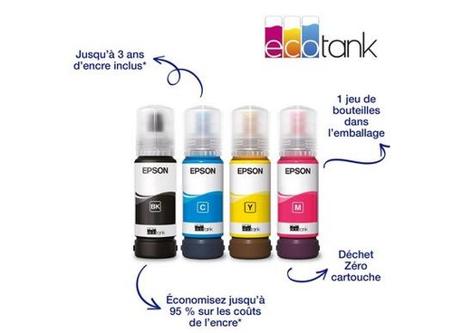 Bouteilles d'encre Epson EcoTank pour réservoirs rechargeables