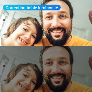 Correction faible luminosité comparatif