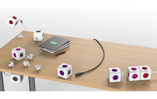 allocacoc PowerCube Original USB - Bloc Multiprise Compact (4 Prises + 2 USB)
