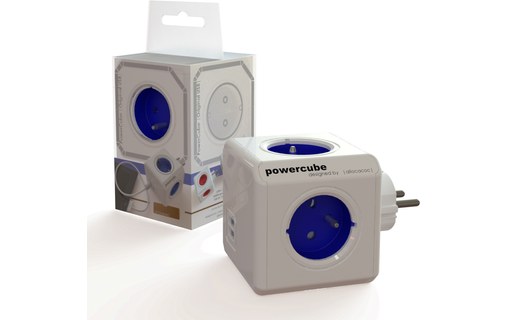 allocacoc PowerCube Original USB - Bloc Multiprise Compact (4 Prises + 2 USB)