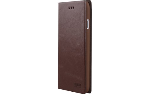 Fliku Be Real Slim Leather Case Brun - Étui à rabat en similicuir iPhone 6 / 6s