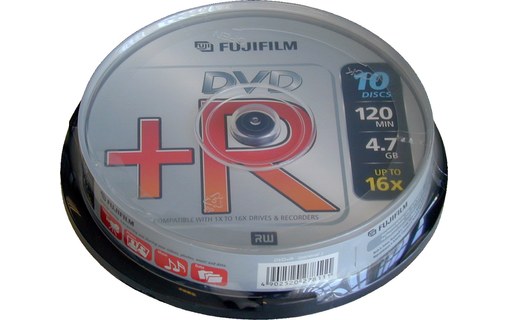 Média DVD+R 4,7 Go Pack de 10 16X FUJIFILM 47592