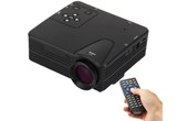 Vidéoprojecteur LED noir 80 lumens 1080P HD Mini Projecteur Portable, Support HD