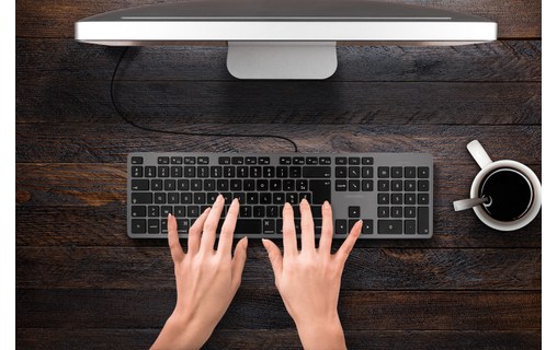 Novodio Touch Keyboard USB-A Gris Sidéral - Clavier AZERTY Mac