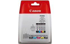 CANON Pack de 5 cartouches 570 PGBK + 571 BK C Y M