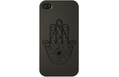 Mocca Coque Rubber noir main de Fatma pour iPhone 4 / 4S