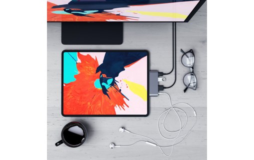 Satechi USB-C Mobile Pro Hub Gris Sidéral - Dock USB-C pour iPad Pro