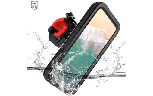 Support vélo pour iPhone X avec coque waterproof