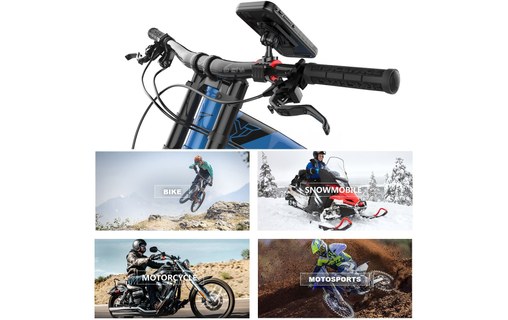 Support vélo pour iPhone X avec coque waterproof