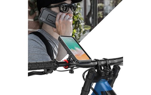 Support vélo pour iPhone X avec coque waterproof