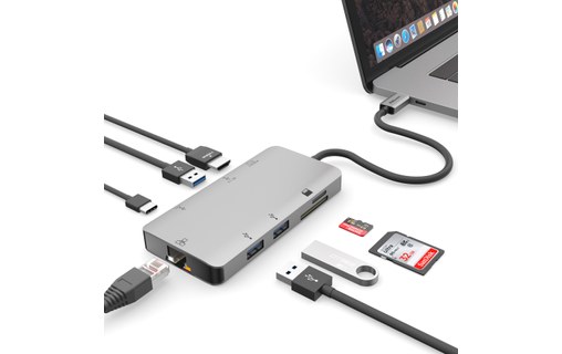 EZQuest dock USB-C Multimedia 8 ports - X40030
