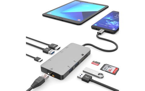 EZQuest dock USB-C Multimedia 8 ports - X40030