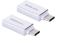 EZQuest Pack de 2 Adaptateurs USB-A vers USB-C 5 Gbit/s - X40087