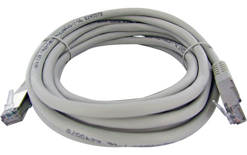 Câble ethernet RJ45 (15 m) catégorie 6 blindé gris