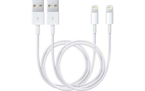 Novodio - Kit de 2 câbles Lightning vers connecteur USB Blanc 1