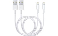 Novodio - Kit de 2 câbles Lightning vers connecteur USB Blanc 1 mètre