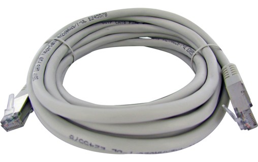 Câble ethernet RJ45 (20 m) catégorie 6 blindé gris