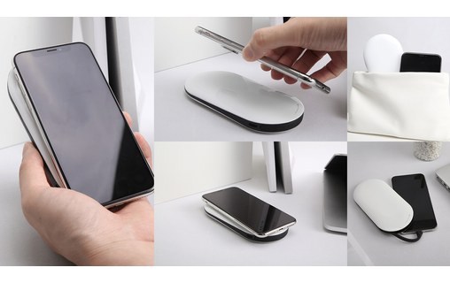 MIPOW Power Cube X2 Blanc - Batterie externe 5000 mAh sans fil Qi/Lightning/USB