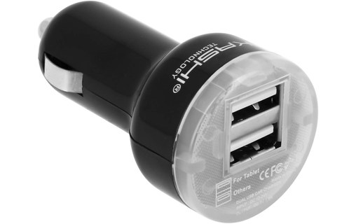 Pack chargeur secteur (2.1A) + voiture (2.1A) + Câble Micro-USB 1m - Akashi