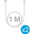 Novodio - Kit de 2 câbles USB-C vers Lightning 1 m - Charge et synchronisation