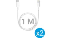 Novodio - Kit de 2 câbles USB-C vers Lightning 1 m - Charge et synchronisation