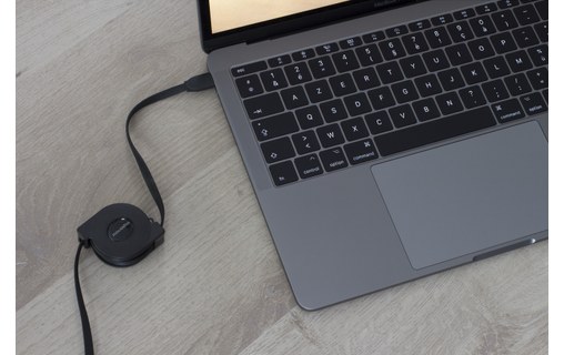 Novodio Extend Type-C - Câble de charge rétractable USB-C vers USB-C