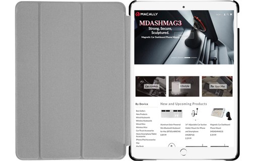 MacAlly BSTANDA3-B Noir - Étui de protection à rabat pour iPad Air 2019