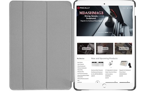 MacAlly BSTANDA3-G Gris - Étui de protection à rabat pour iPad Air 2019