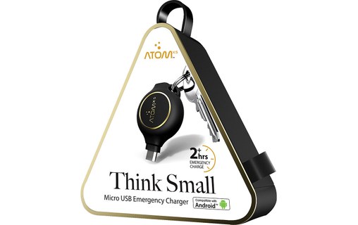 AtomXS E-Charger KM800 - Batterie externe de poche micro-USB 800 mAh