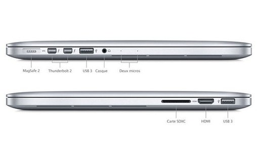 MacBook Pro 15" Retina Core i7 2,5 GHz - SSD 512 Go RAM 16 Go AZERTY