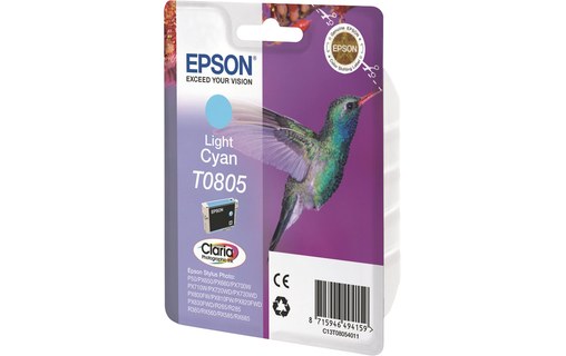 Epson Encre Colibri T0805 Cyan Clair pour imprimante Stylus Photo