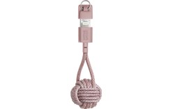 Native Union Key Cable Rose - Câble Lightning vers USB + porte-clés
