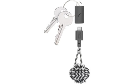 Native Union Key Cable Zebra - Câble Lightning vers USB-C + porte-clés