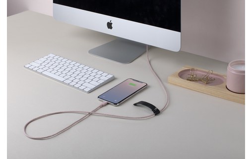 Native Union Belt Cable Rose - Câble Lightning vers USB 1,2 m