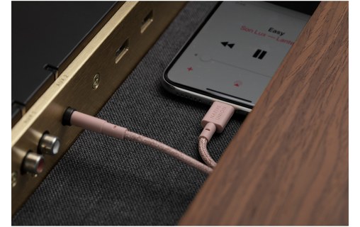 Native Union Belt Audio Rose - Câble Lightning vers mini-jack 3,5 mm 1,2 m