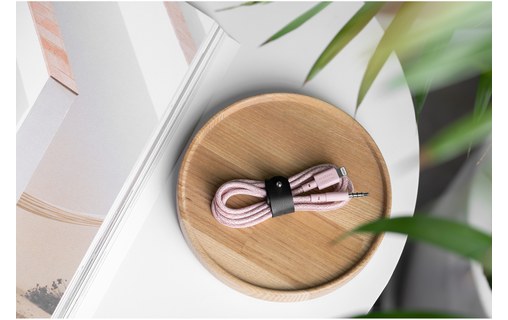 Native Union Belt Audio Rose - Câble Lightning vers mini-jack 3,5 mm 1,2 m