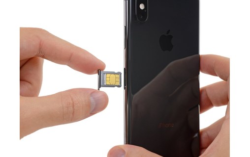 Tiroir de carte SIM pour iPhone X Gris sidéral