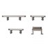 Lot de 4 boutons pour iPhone X Argent (Volume, vibreur, power)