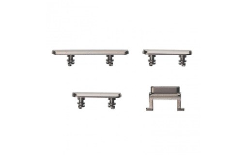Lot de 4 boutons pour iPhone X Argent (Volume, vibreur, power)