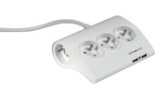 Bloc multiprise 5 prises + 2 USB avec interrupteur