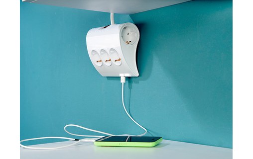 Bloc multiprise 5 prises + 2 USB avec interrupteur