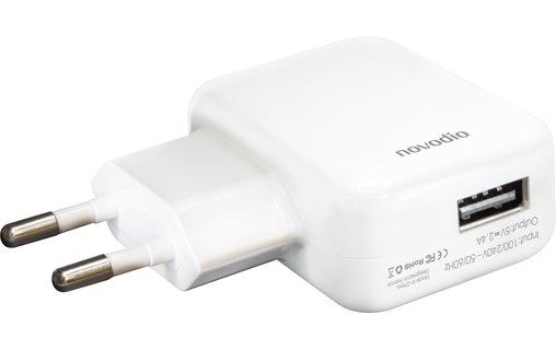 Novodio Fast Charger - Chargeur iPhone USB 12W 1 x 2,4A