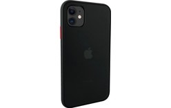 Novodio - Coque pour iPhone 11 - Noir translucide / rouge