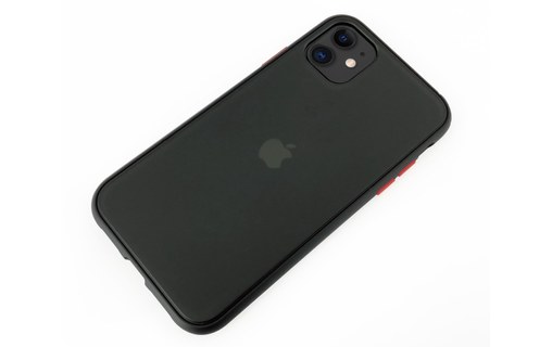 Novodio - Coque pour iPhone 11 - Noir translucide / rouge