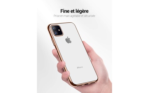 Novodio - Coque pour iPhone 11 - Transparent / argent