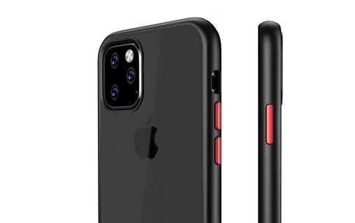 Novodio - Coque pour iPhone 11 Pro - Noir translucide / rouge
