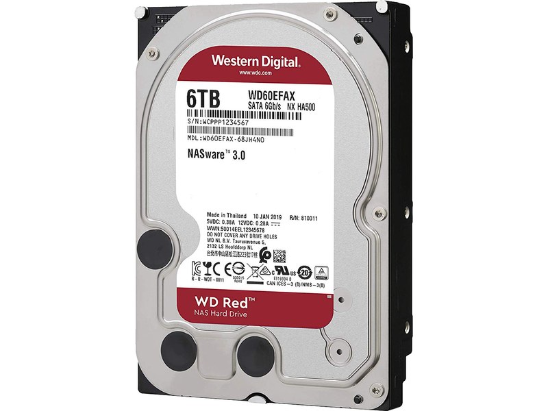 Western Digital-Disque dur WD Red NAS, 2 To, 3 To, 4 To-5400 tr/min, classe  SATA, 6 Go/s, 256 Mo de cache, 3.5 pouces