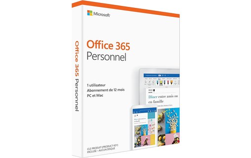 Microsoft Office 365 Personnel - 1 utilisateur (1 an) - Mac/PC